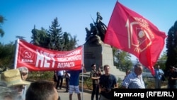 Мітинг комуністів проти пенсійної реформи в Севастополі, 2 вересня 2018 року