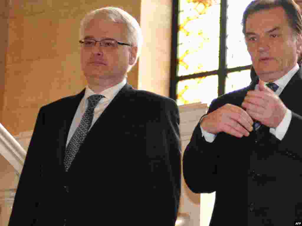 Predsjedavajući Predsjedništva BiH Haris Silajdžić i predsjednik Hrvatske Ivo Josipović