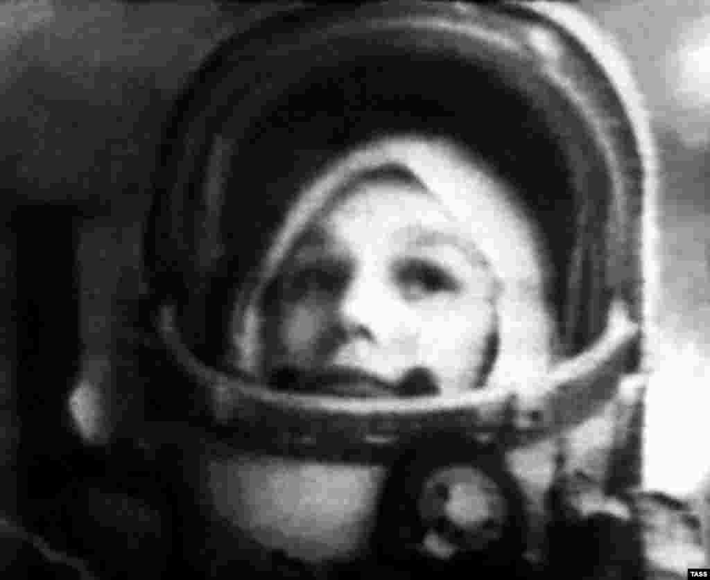 The Chinese mission was scheduled for launch 49 years to the day after Russian Valentina Tereshkova, seen here aboard her "Vostok 6" spacecraft, became the first woman in space on June 16, 1963.