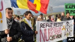 Protest împotriva explorării gazelor de şist, comuna Găgeşti, judeţul Vaslui, 15 septembrie 2013