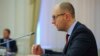 Ukrainian Prime Minister Arseniy Yatsenyuk chairing a cabinet meeting in Kyiv on April 25.