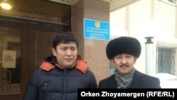 Активисты группы «Антигептил» Сакен Байкенов (слева) и Максат Ильясов.