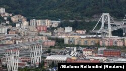 Podul Morandi din Genova, 14 august 2018 