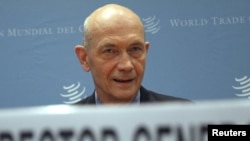 Outgoing WTO Director-General Pascal Lamy (file photo)