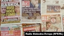 Naslovnice dnevnih novina u Srbiji nakon objave da će se Aleksandar Vučić i Tomislav Nikolić kandidovati na predsedničkim izborima, februar 2017.