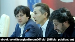 „ქართული ოცნების“ ლიდერები,(მარცხნიდან) ირაკლი კობახიძე, ბიძინა ივანიშვილი და კახა კალაძე