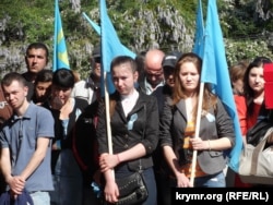Памятная акция в Ялте 18 мая 2015 года в годовщину депортации крымско-татарского народа