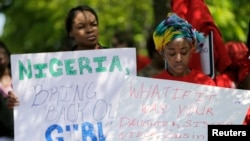تظاهرات در آمریکا در حمایت از دختران ربوده شده در نیجریه