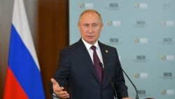 Владимир Путин на пресс-конференции на полях саммита БРИКС. Бразилиа, 14 ноября 2019 года.