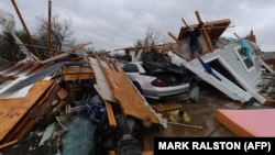 САД - уништени куќи во градот Рокпорт од ураганот Харви. 26.08.2017 