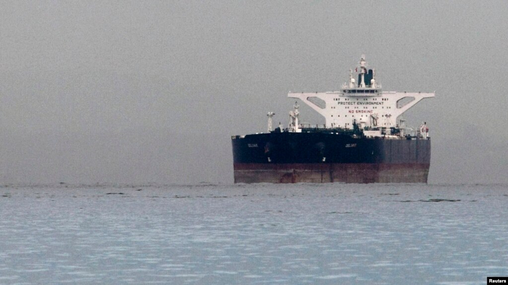 File photo - Malta-flagged Iranian crude oil supertanker "Delvar" is seen anchored off Singapore, 01Mar2012, during international sanctions on Iran for its nuclear program.