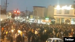 A scene from protests in Lordegan, Iran. October 5, 2019