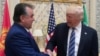 Эмомалӣ Раҳмон, раисҷумҳури Тоҷикистон, бо президенти Амрико Доналд Трамп. Акс аз бойгонӣ