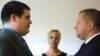 Shawn Gaylord (left) and Vyachaslau Bortnik taking their wedding vows in Washington, D.C. on July 11.