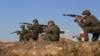 Российские военные на учениях в Крыму