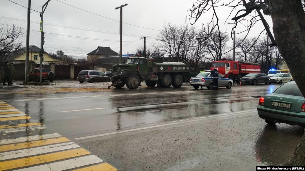 Авария с военным бензовозом, Симферополь, 15 января 2018 год