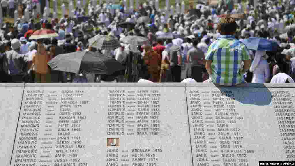 Bosnia and Herzegovina - Burial of 520 recently identified victims of the Srebrenica, Potocari, July 11, 2012.