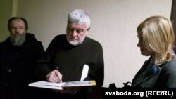 Уладзімер Арлоў на судзе за ўдзел у мітынгу ў абарону незалежнасьці ў Менску, 10 студзеня 2020 году