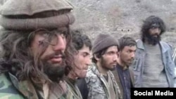 Purported IS fighters that the Taliban claim to have captured in Nangarhar.