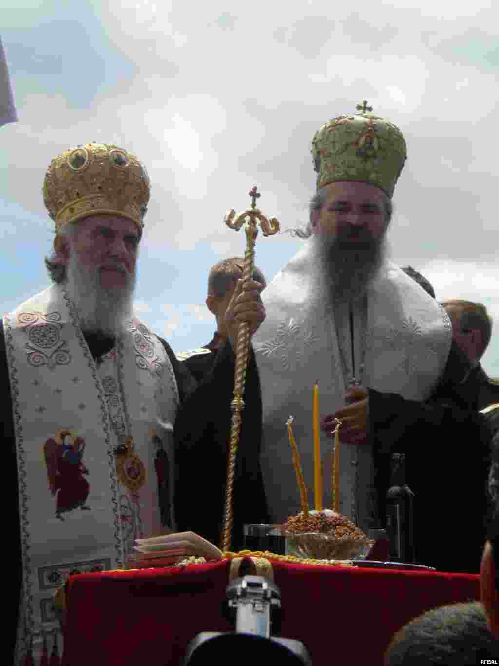 Serbian Patriarch Irinej attends a ceremony marking the historic battle in Gazimestan in 2010.