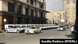 Здание суда, где проходят слушания по "Нардаранскому делу", 25 января 2017 года, Баку, Азербайджан