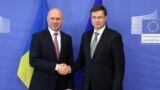 Valdis Dombrovskis, vicepreședintele Comisiei Europene, la o întîlnire cu premierul R. Moldova, Pavel Filip