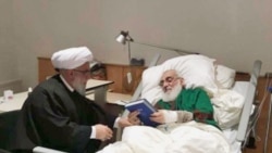 The photo Published by Abna news agency shows Shahroudi at a hospital in Hannover, Germany.