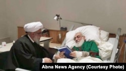 The photo Published by Abna news agency shows Shahroudi at a hospital in Hannover, Germany.