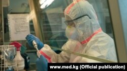 Сотрудник лаборатории в Кыргызстане. Иллюстративное фото.