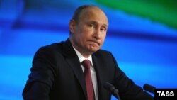 Президент России Владимир Путин. Москва, 20 декабря 2012 года.