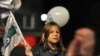 Attendees at a rally of the Alliance for a Better Future for Bosnia in Sarajevo on September 30.