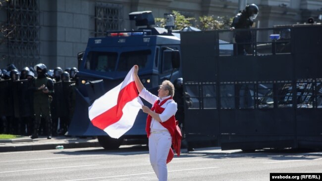 Протестираща в Минск