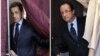 Ֆրանսիա – Համակցված նկար՝ նախագահի երկու թեկնածուները քվեախցից դուրս գալու պահին՝ Նիկոլա Սարկոզին (ձախից) եւ Ֆրանսուա Օլանդը, 22-ը ապրիլի, 2012թ․