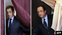 Социјалистичкиот кандидат Франсоа Оланд и конзервативниот претседател Николас Саркози.