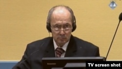 Zdravko Tolimir on trial in The Hague in October 2013