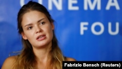 Veronika Nikulshina refused to go to a police station for questioning. 