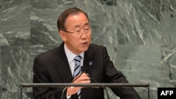 UN Secretary-General Ban Ki-Moon apparently saw the funny side of being tricked. 