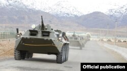 Машғулотда қатнашаётган ҳарбий техника воситалари.