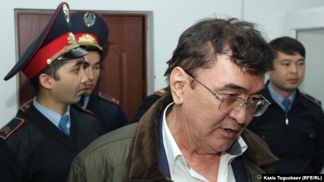 Мырзахан Еримбетов, отец и общественный защитник осуждённого на семь лет тюремного срока Искандера Еримбетова, после оглашения приговора в отношении сына. Алматы, 22 октября 2018 года.