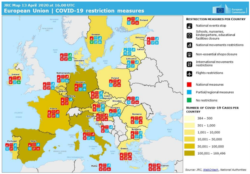Європейська дорожня мапа щодо зняття обмежувальних заходів через COVID-19, яку Єврокомісія оприлюднила 13 квітня