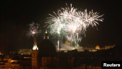 Новогодний фейерверк в Валетте, столице Мальты, 1 января 2018 г.