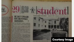An article about Radio Free Europe published in Student, a Czechoslovak weekly, in July 1968. Editors of Student were only able to publish one article of a planned series before the Warsaw Pact invasion put an end to the short-lived period of press freedom in Czechoslovakia. 