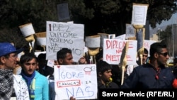 Protest Roma zbog diskriminacije pri zapošljavanju, mart 2011
