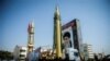 IRAN -- FILE PHOTO: A display featuring missiles and a portrait of Iran's Supreme Leader Ayatollah Ali Khamenei is seen at Baharestan Square in Tehran, Iran September 27, 2017