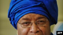 U.S. -- Liberia’s President Ellen Johnson-Sirleaf speaking during a meeting with US President in Washington, DC, 27May2010