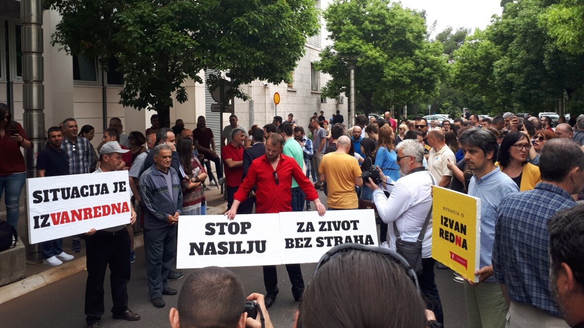 Hundreds Protest Gun Attack On Journalist In Montenegro