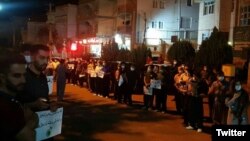 People in the city of Paveh mourned the environmental activists killed in the wildfire on June 28.