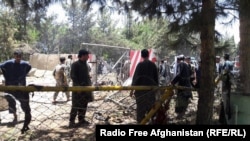 На месте взрыва в провинции Гильменд в Афганистане. Лашкаргах, 22 июня 2017 года.