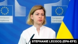  Вице-премьер-министр по вопросам европейской и евроатлантической интеграции Украины Ольга Стефанишина. Брюссель, 9 июня 2022 года