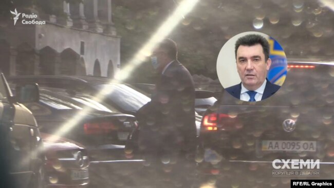 Авто, яким користується секретар РНБО Данілов, обладнане спецсигналами, але має номери, зареєстровані на апарат РНБО